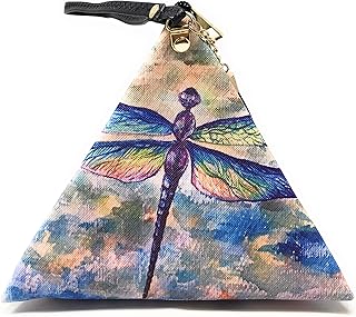 Value Arts Dragonfly Triangle Wristlet Clutch Purse