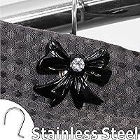 Vista 2 de Ganchos Decorativos Negros para Cortina de Ducha: Lindos Anillos para Cortina de Ducha de Acero Inoxidable Resistente al Óxido en Forma de Nudo