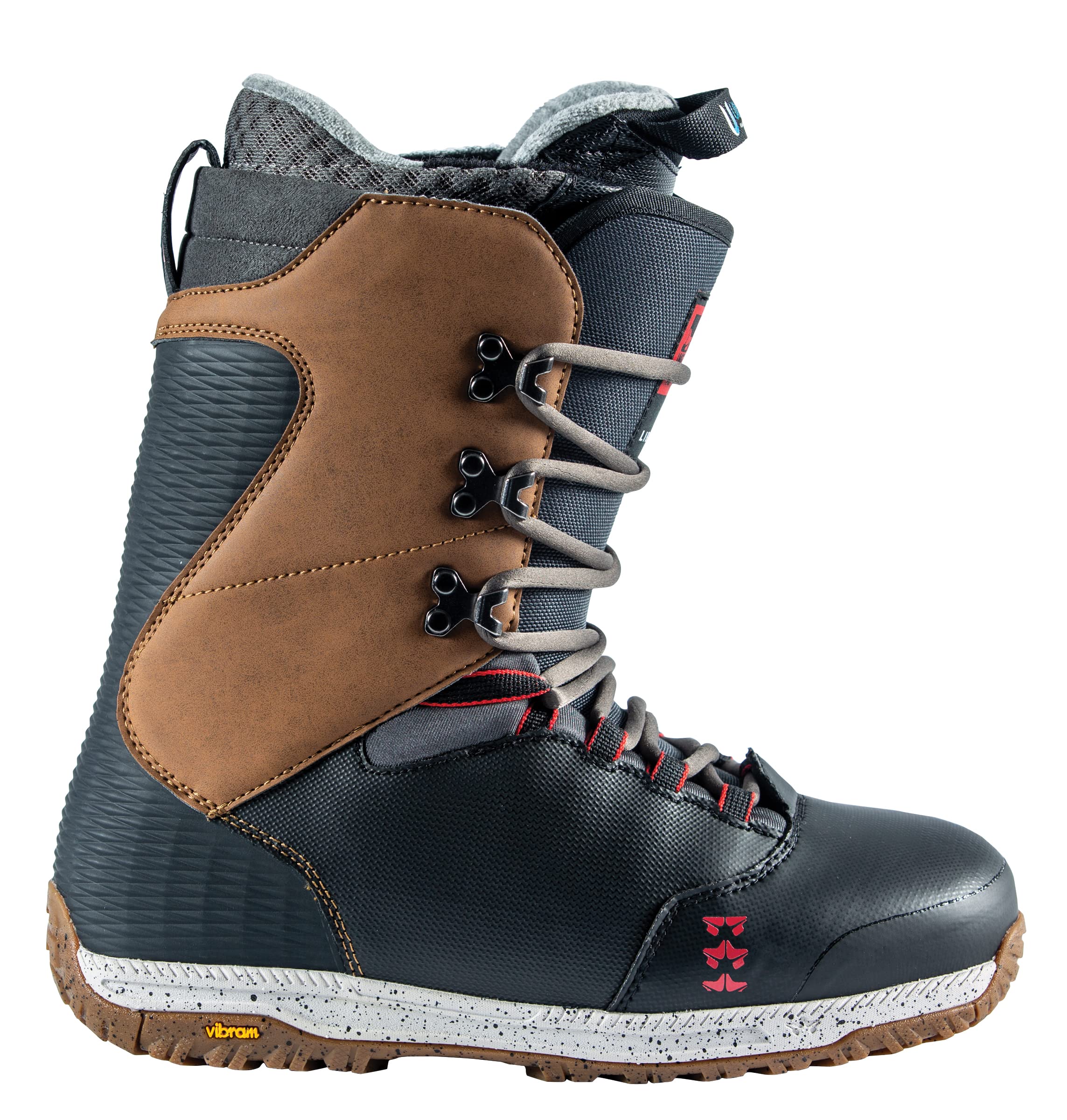 Rome Snowboards Mens Libertine Lace Snowboard Boot - 2022/2023 Black/Brown