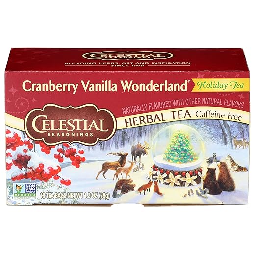 Celestial Seasonings Tea, Cranberry Vanilla Wonderland, 20 Count