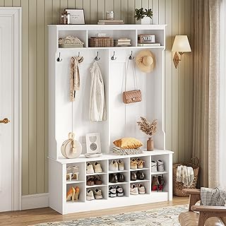 Hall Tree with Bench and Shoe Storage, 53