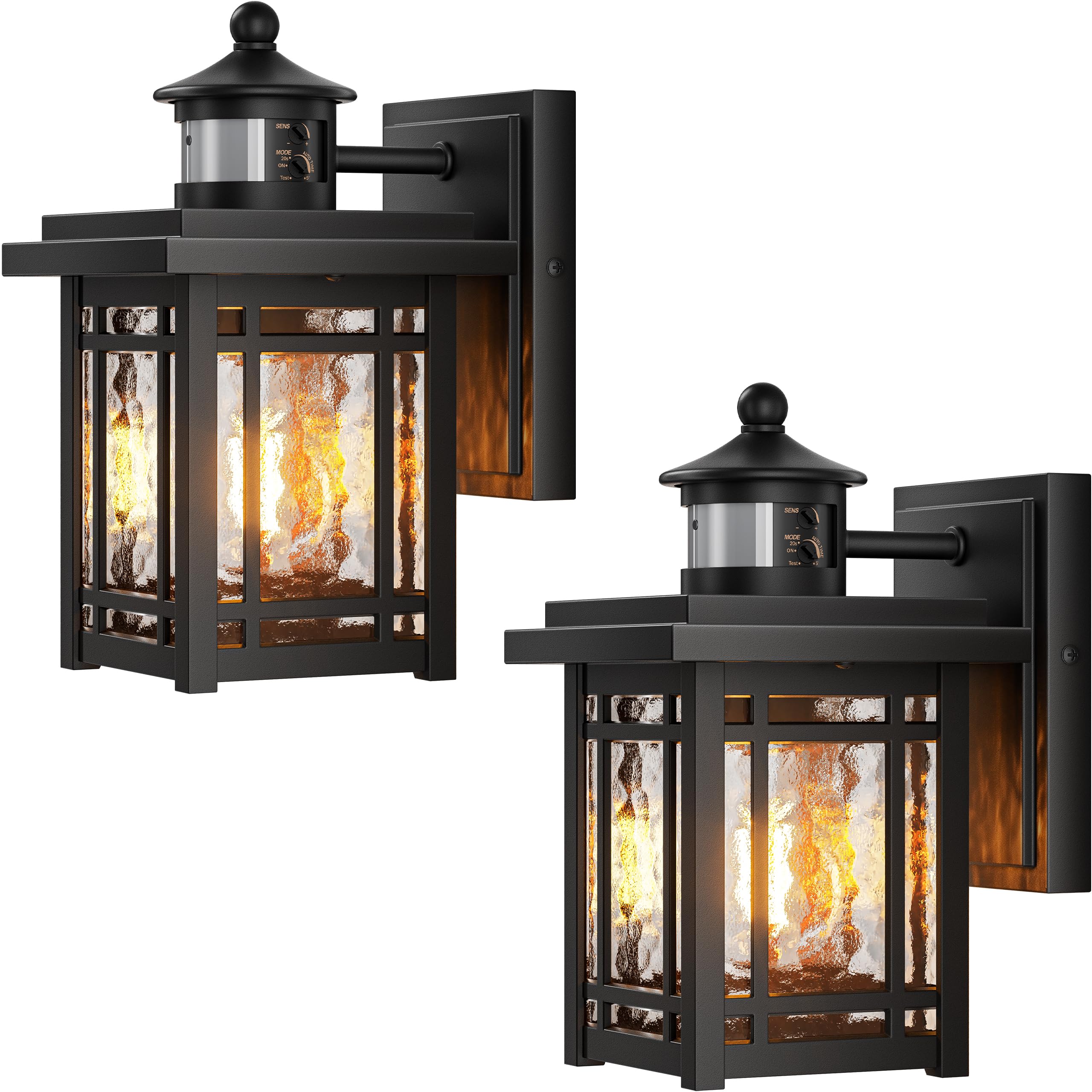 Photo 1 of Gleamz 2-Pack Outdoor Motion Sensor Wall Lights