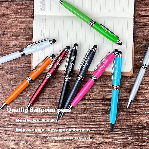 Miniatura 3 de Ancolo Bolígrafos de negocios personalizados, mensaje publicitario personalizado, nombre del equipo grabado, número de teléfono, eslogan perfecto