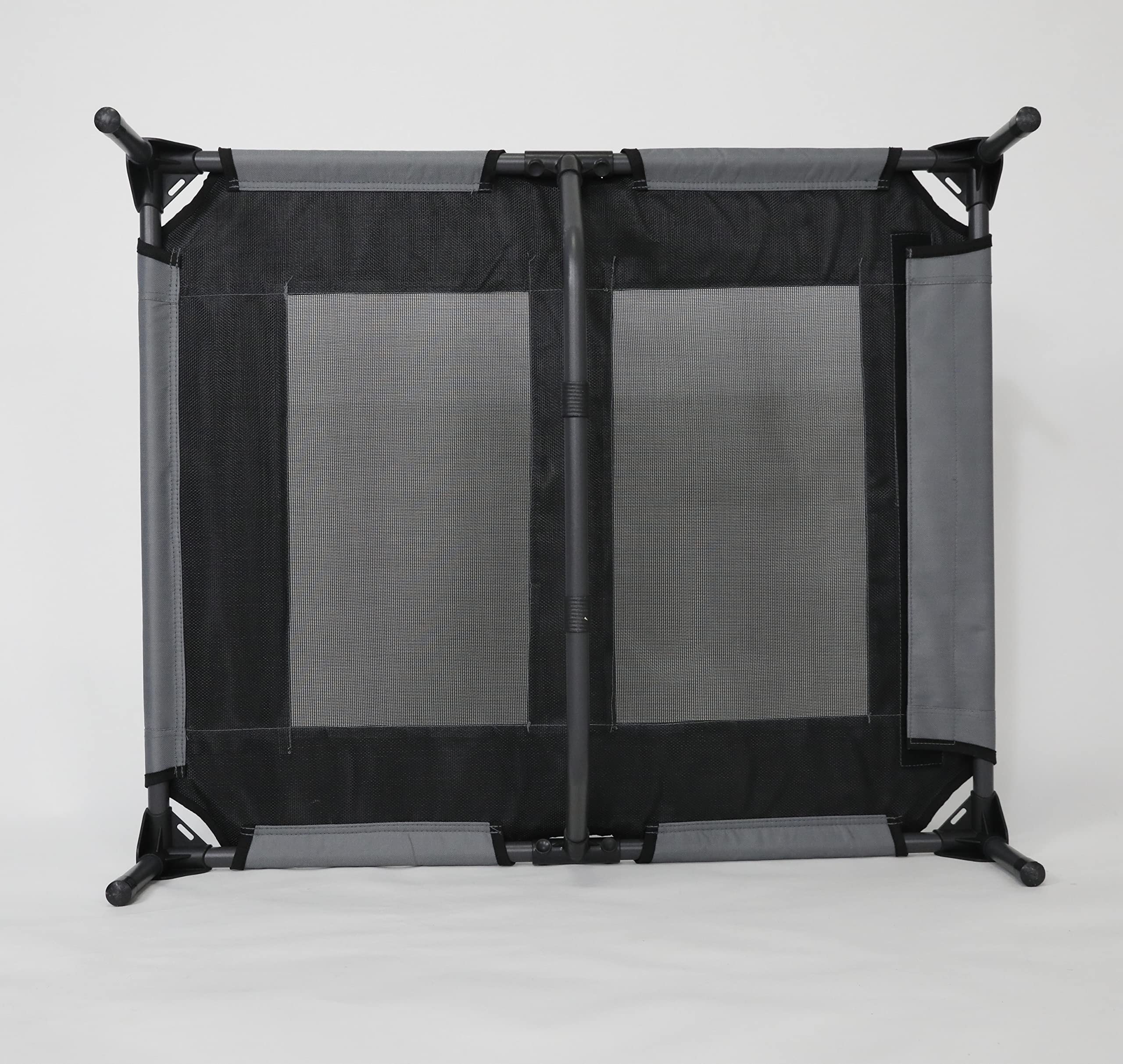 Deuline Hundeliege mit Dach erhöhtes Hundebett Garten Outdoor Haustierliege M-76x61x18/71cm GRAU 520080