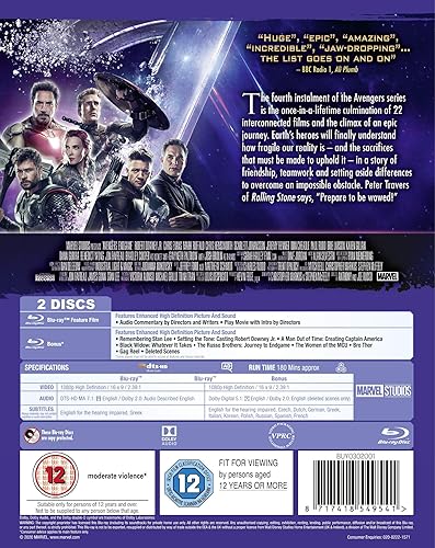 Miniatura 3 de Avengers Endgame Blu-ray 2019 Region Free