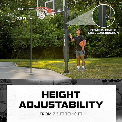 Miniatura 5 de Silverback In-Ground Basketball Hoops, Adjustable Height Tempered Glass Backboard and Pro-Style Flex Rim. - Multiple Styles Available
