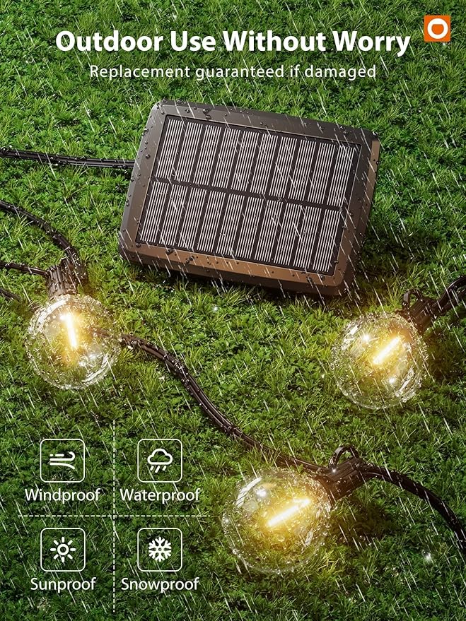 Luces Solares de Soga LED 50FT addlon G50 Impermeable con Control Remoto miniatura 5