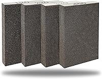 SACKORANGE 4 Pack Sanding Sponges 120 220 320 400 Grit - Washable Reusable Blocks for Woodworking Drywall Metal Polishing