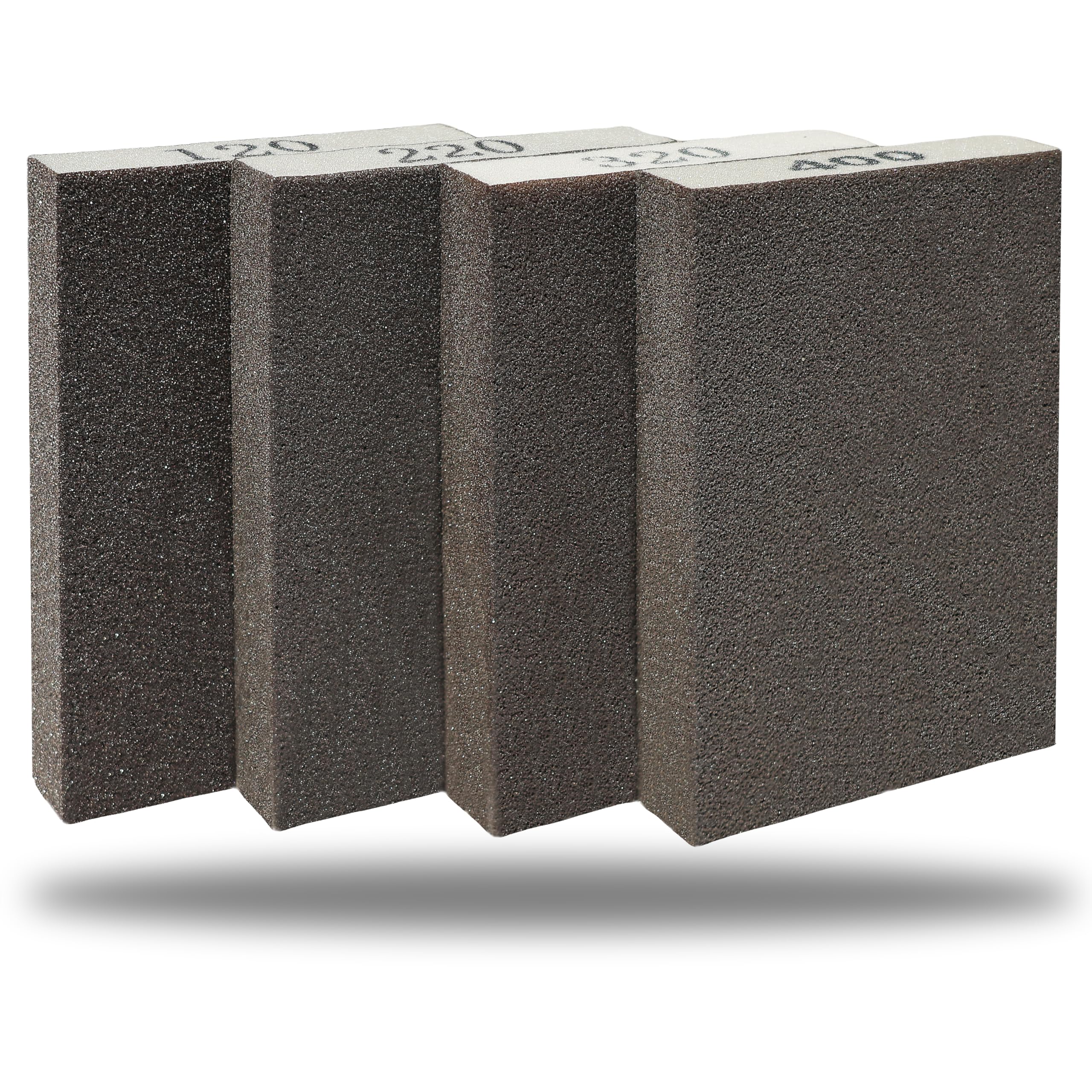 WOPPLXY 24-Pack Sanding Sponge – Wet/Dry Sanding Block Set With Coarse, Medium, Fine & Superfine Grits (60/100/120/220), Washable, Reusable, For Drywall Metal Wood Auto