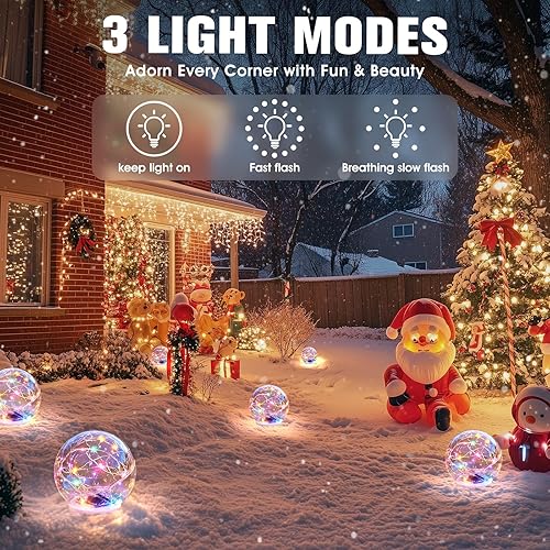 Miniatura 6 de Ciavca Luces solares flotantes para piscina, coloridas luces solares de piscina que flotan que brillan en la oscuridad, accesorios LED de piscina de