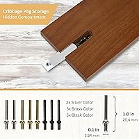 Vista 3 de WE Games Juego de tablas clásicas de madera de roble manchado oscuro, 3 tablas con clavijas de metal, tabla de cuna única para juegos familiares