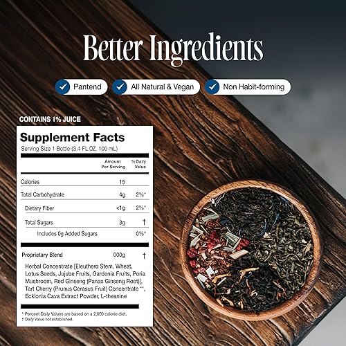 Miniatura 4 de Bebida Sleep Aid, sin melatonina, vegana, sin azúcar, sabor a cereza (3.4 onzas líquidas, paquete de 10)