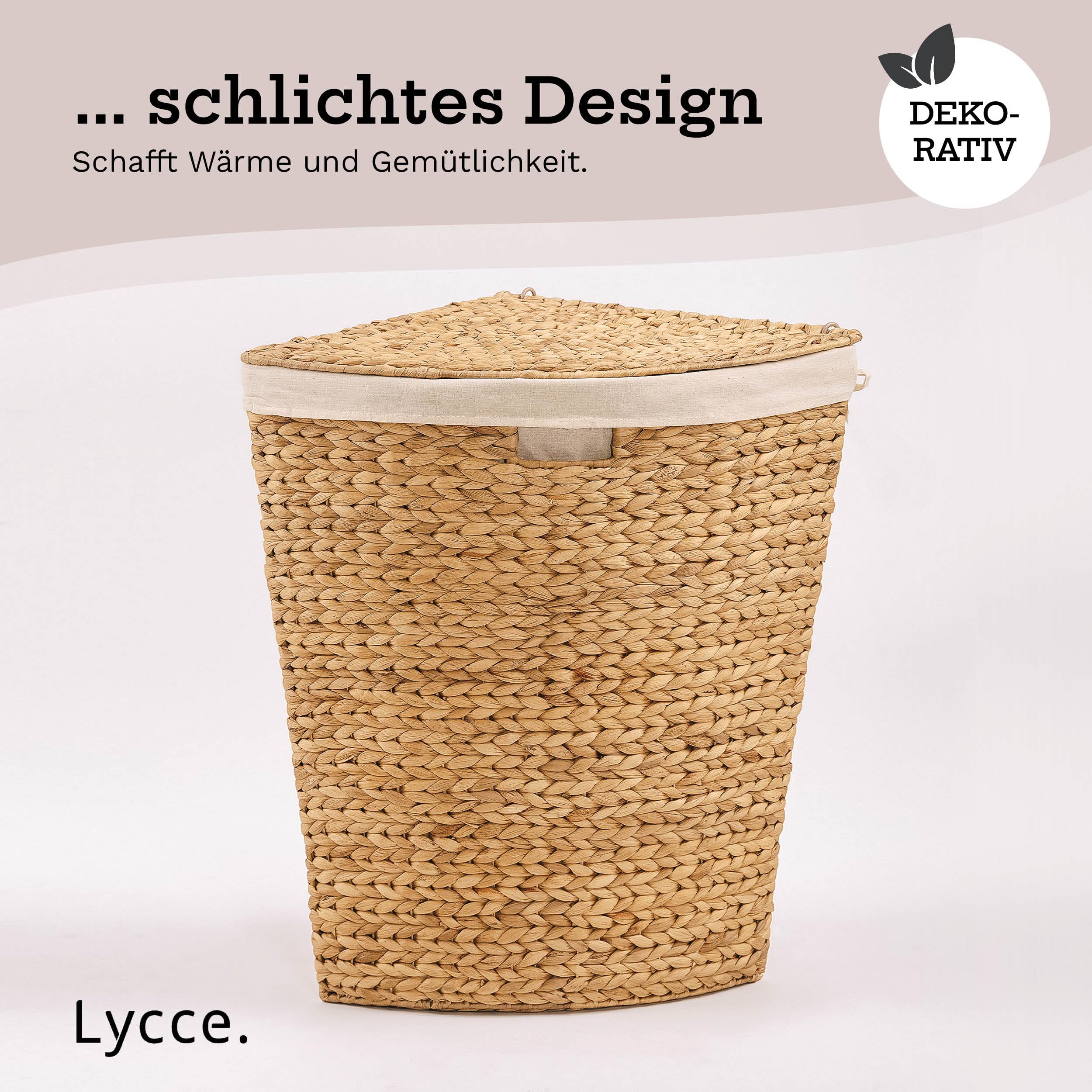 Lycce Wäschekorb für die Ecke [Nischenkorb] Ecktruhe Gr. 3, B58xT42xH63cm Küche, Haushalt & Wohnen