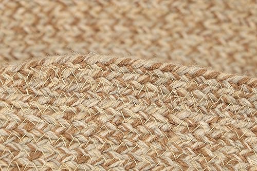 Miniatura 9 de Alfombra redonda para sala de estar, interiorexterior, 8 pies, color beige, colección clásica de granja, fácil de limpiar, resistente al aguamanchas