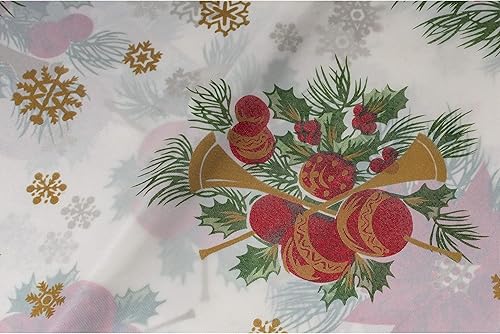 Miniatura 3 de Exquisite 6 Pack Premium Holiday Design Plastic Table Skirts For Rectangle Tables And Round Tables - Christmas Decorations Tablecloth Disposable