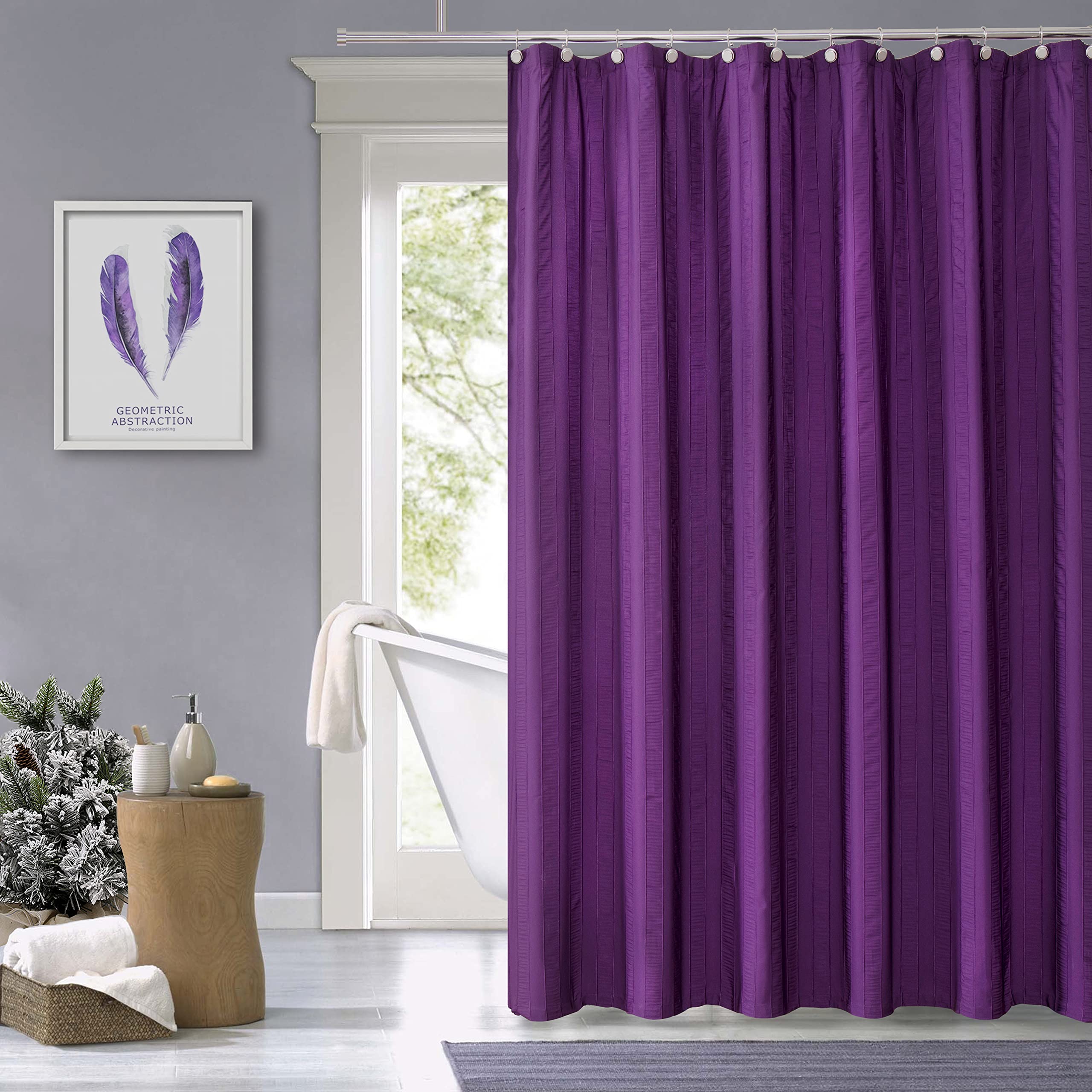 Central Park - Tenda da doccia 70"x 72" Raissa metallizzate