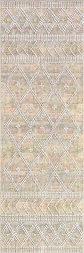 Miniatura 10 de nuLOOM Úna Lattice - Alfombra lavable a máquina, resistente a las manchas, 8 x 10 pies, color beige