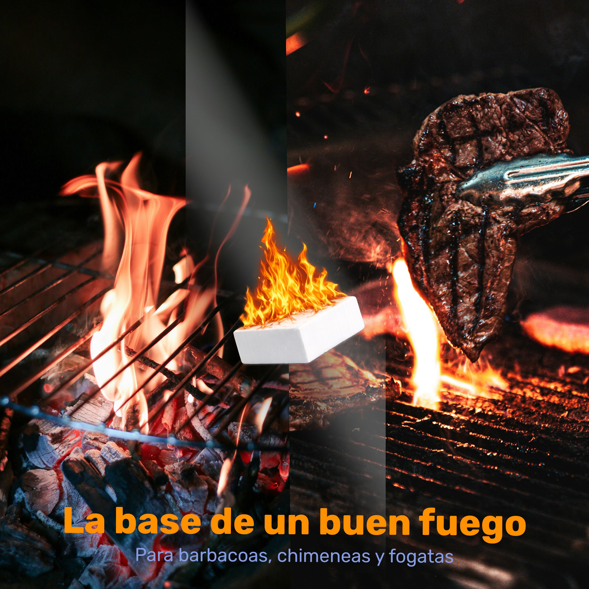Pack 6 Pastillas de Encendido para Barbacoas y Chimeneas, Encendedor Sólido para Carbón y Leña, Encendido Rápido y Seguro, Ideal para BBQ, Estufas y Camping — view 5