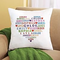 Vista 2 de Let's Make Memories - Almohada decorativa personalizada - Almohada de corazón lleno de amor - para mamá - para abuela - para ella - Personalizar