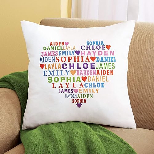 Miniatura 2 de Let's Make Memories - Almohada decorativa personalizada - Almohada de corazón lleno de amor - para mamá - para abuela - para ella - Personalizar con