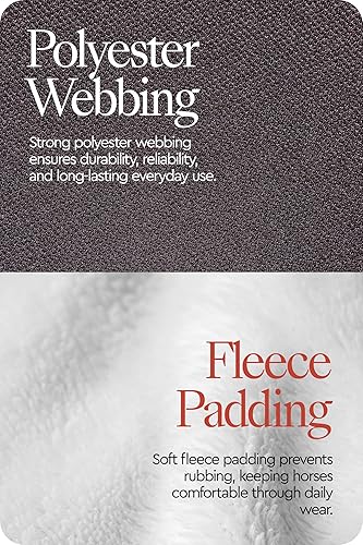 Vista 7 de HORZE Howard Soft Fleece Acolchado Ajustable Poliéster Caballo Halter - Marrón Oscuro - Caballo