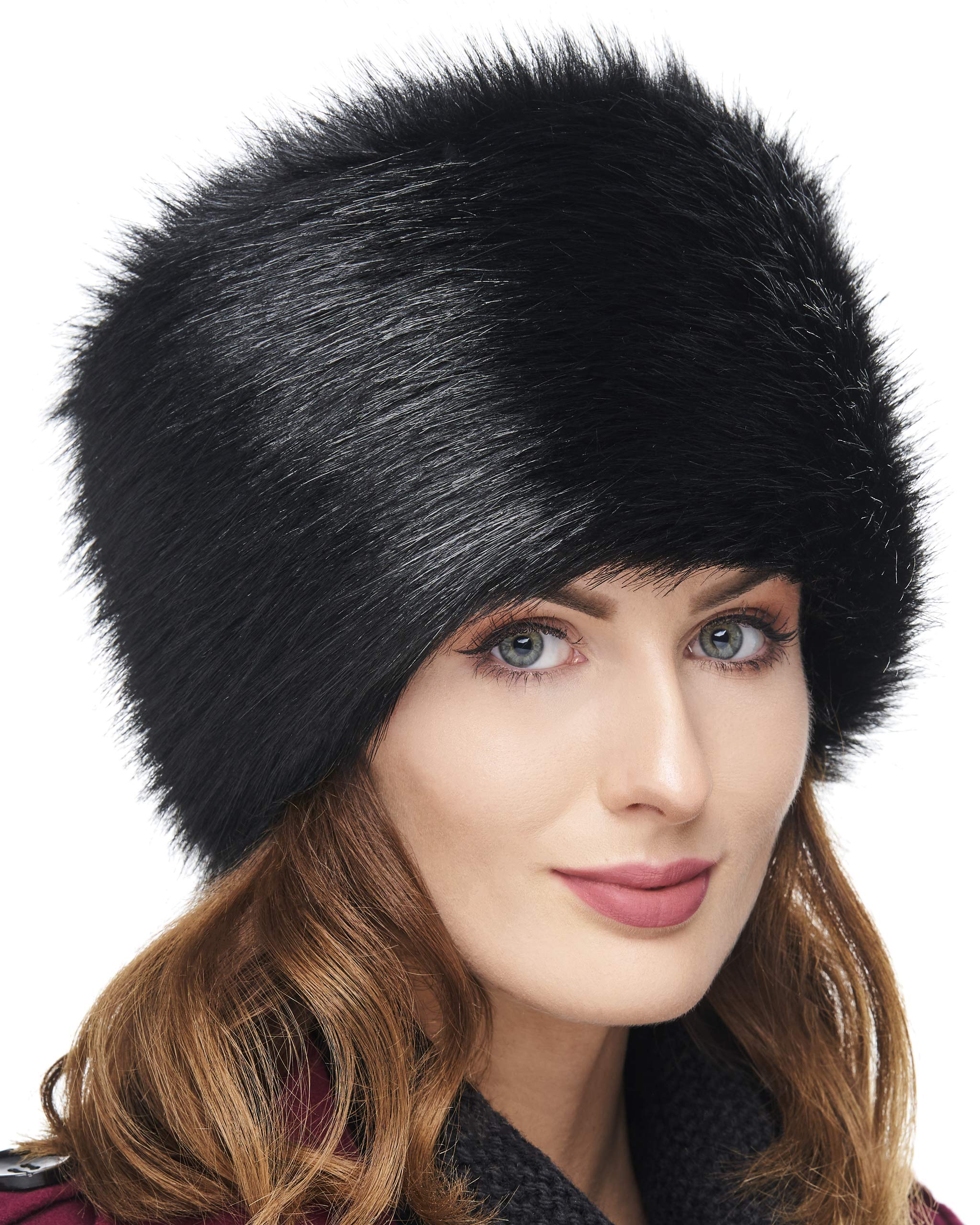 Russian Faux Fur Hat for Women - Like Real Fur - Comfy Cossack Style