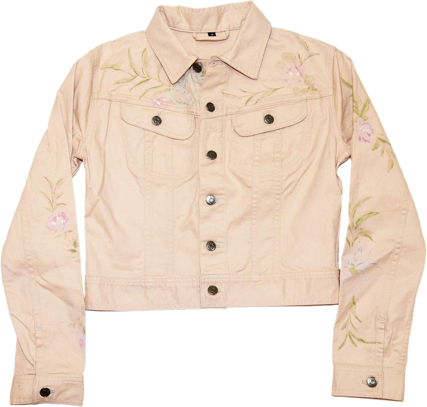 Ralph Lauren Polo Black Label Womens Jean Jacket Coat Floral Pink