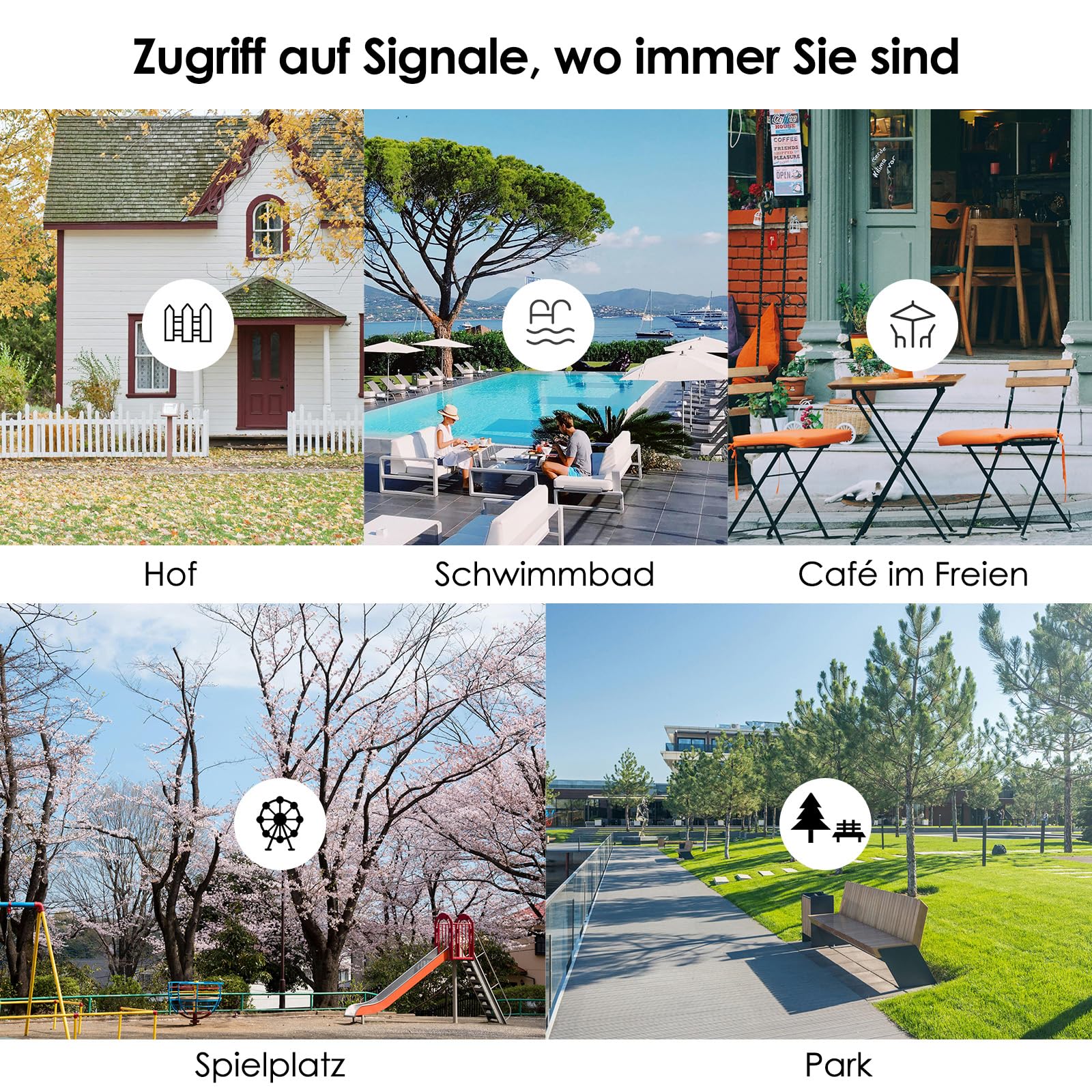 WAVLINK AC600 Outdoor WLAN Repeater, wetterfester Dual Band WLAN Verstärker Outdoor Access Point PoE für Garten/Bauernhof/Indoor, Repeater/AP/Router Modus, Passive&Active PoE, 100Mbit/s WAN/LAN