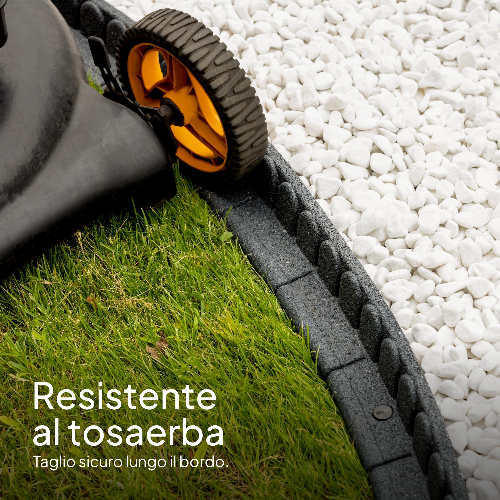 Bordura per Aiuola 4,6 Metri - Bordo Giardino Flessibile in Gomma Riciclata - Bordatura Aiuole Giardino per Prati, Sentieri, Sporgenze e Prati Artificiali - Lunghezza di 4 x 1,15 m, Antracite