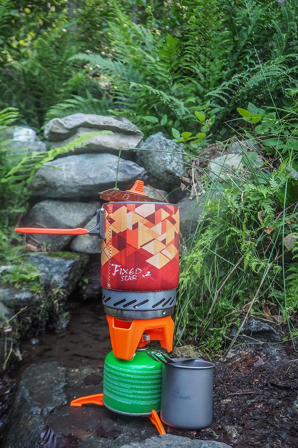 Fire-Maple Foldable Fuel Canister Stand, Tripod Support Bracket for Camping Stove and Outdoor Cooking