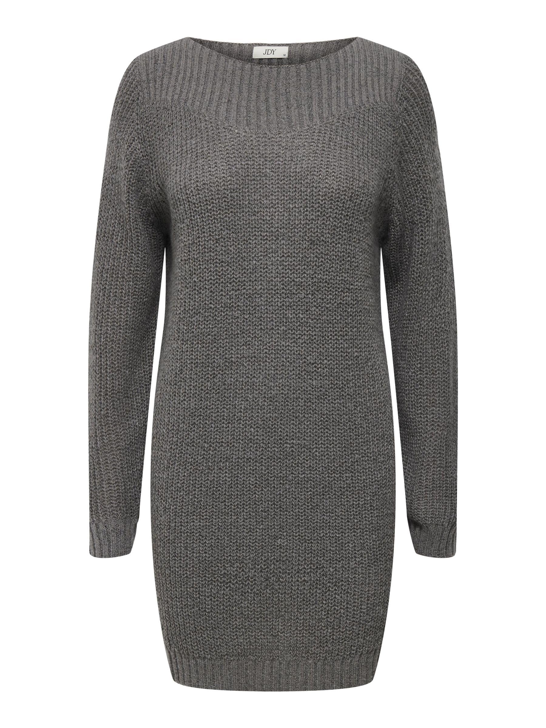 JACQUELINE de YONG Damen Jdywhitney Megan L/S Boat Dress KNT Noos Short Dress (1er Pack)