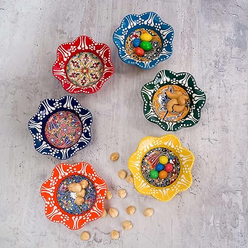 Miniatura 9 de BCS Juego de 6 cuencos de cerámica para pellizcar cuencos pequeños para sumergir cuencos de preparación y embutidos plato de salsa de soja platos