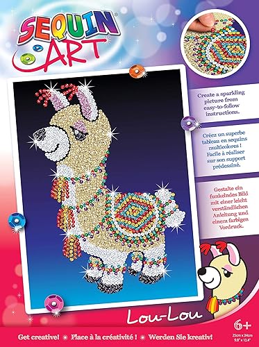Sequin Art Red Lou-Lou The Llama Sparkling Arts and Crafts Kit