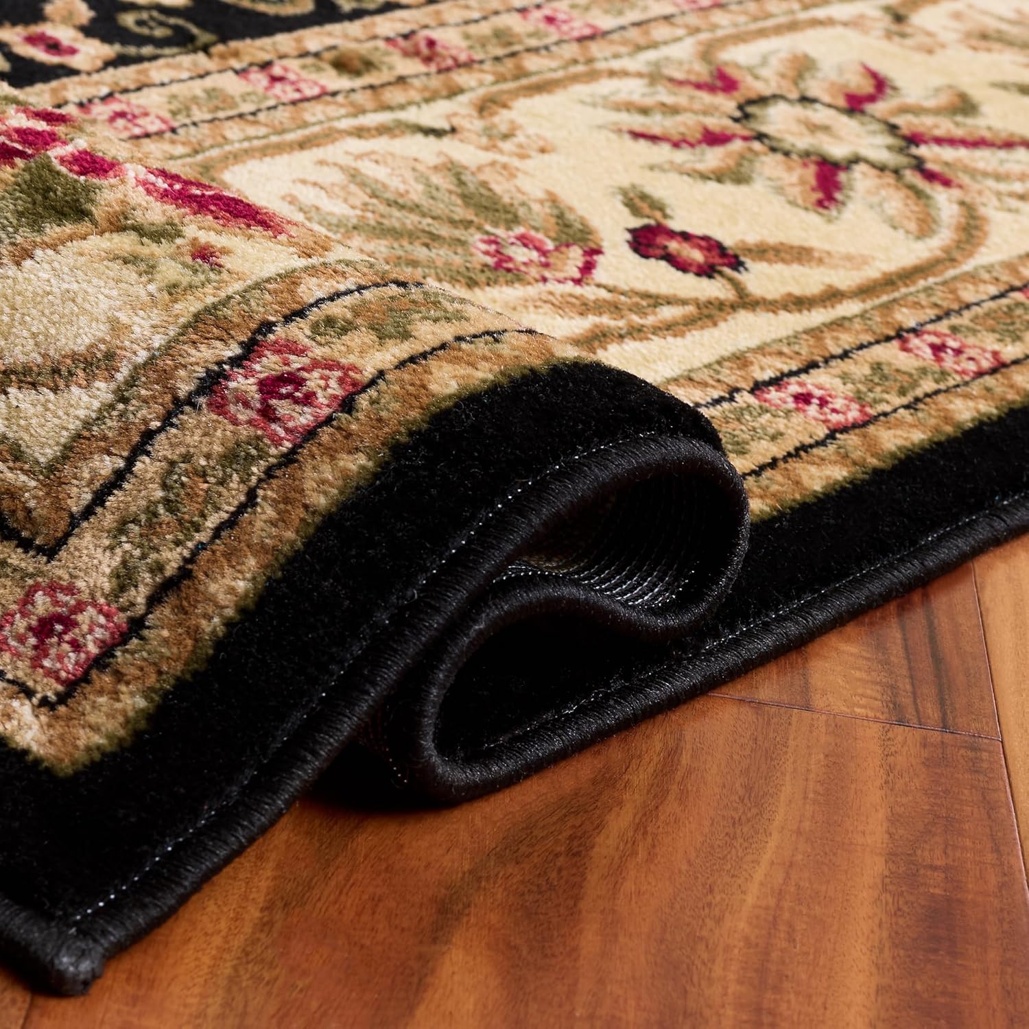 SAFAVIEH Lyndhurst Collection Accent Rug - 2'3" x 4', Black & Ivory, Traditional Oriental Design, Non-Shedding & Easy Care, Ideal for High Traffic Areas in Entryway, Living Room, Bedroom (LNH212A)