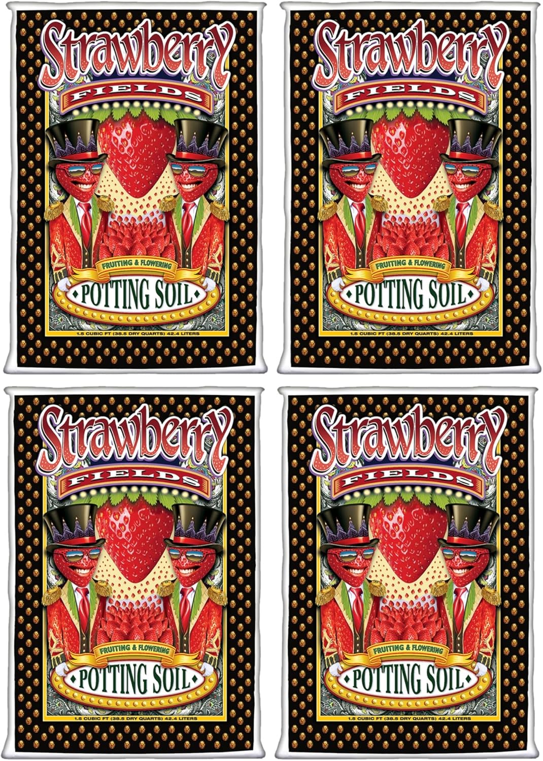 FoxFarm Strawberry Fields Fruiting & Flowering Potting Soil, 1.5cu ft - Use to Increase Blooms, Fruits, and Berries - Made for The Fruiting and Flowering Stages of Plants
