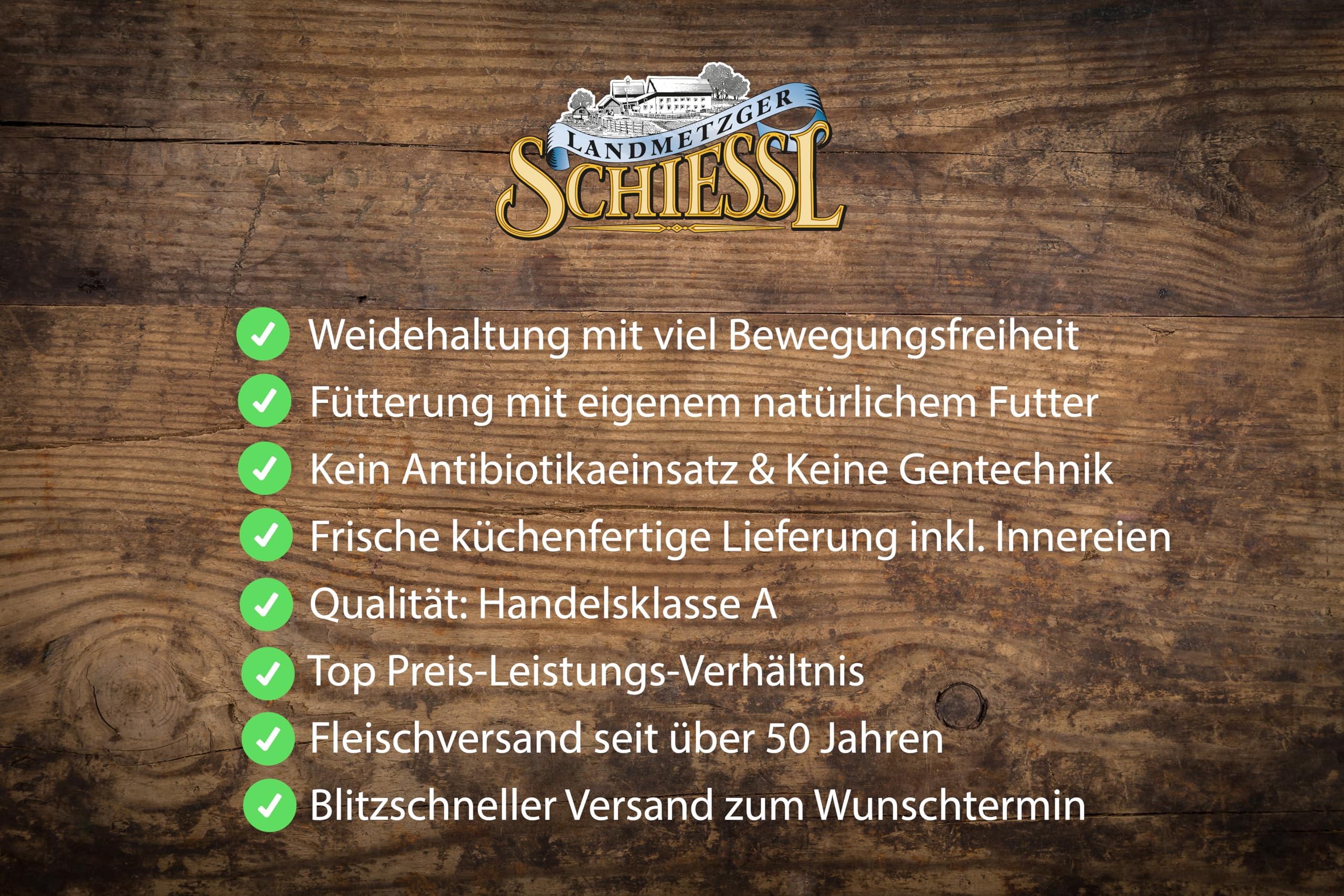 Landmetzger Schiessl frische Weihnachtsgans Bauerngans ca. 5300g - Express Zustellung am 24 Dezember 2025 bis 14 Uhr