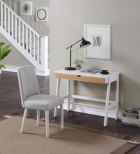 Olive & Opie Hilton Escritorio, Blanco y Natural