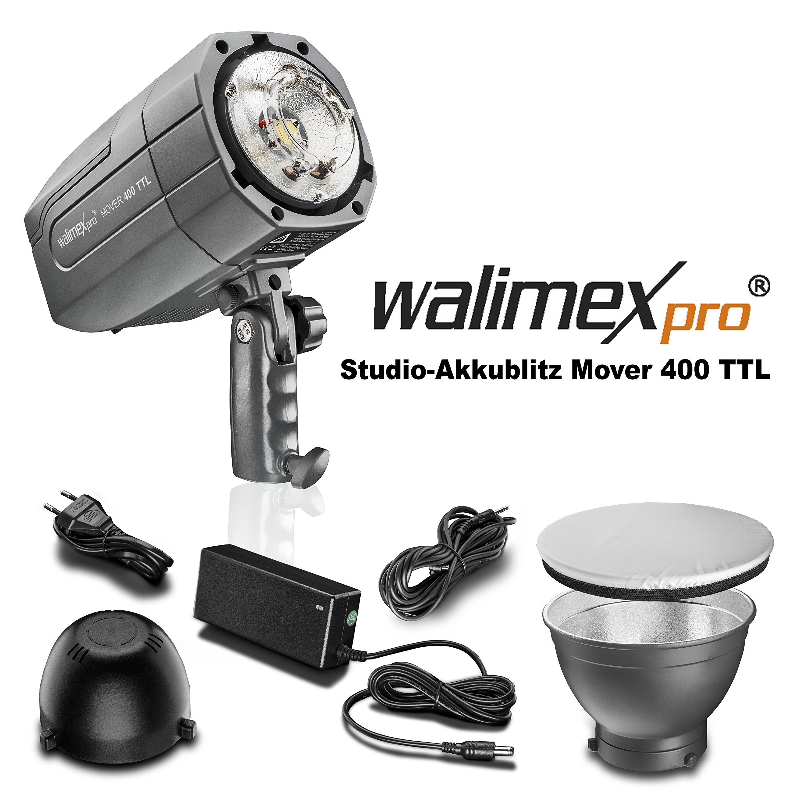 Walimex pro Mover 400 TTL Fotostudio-Blitzlicht 400 W 1/10000 s Schwarz, Grau - Fotostudio-Blitzlichter, Akkublitz Mover 400 TTL