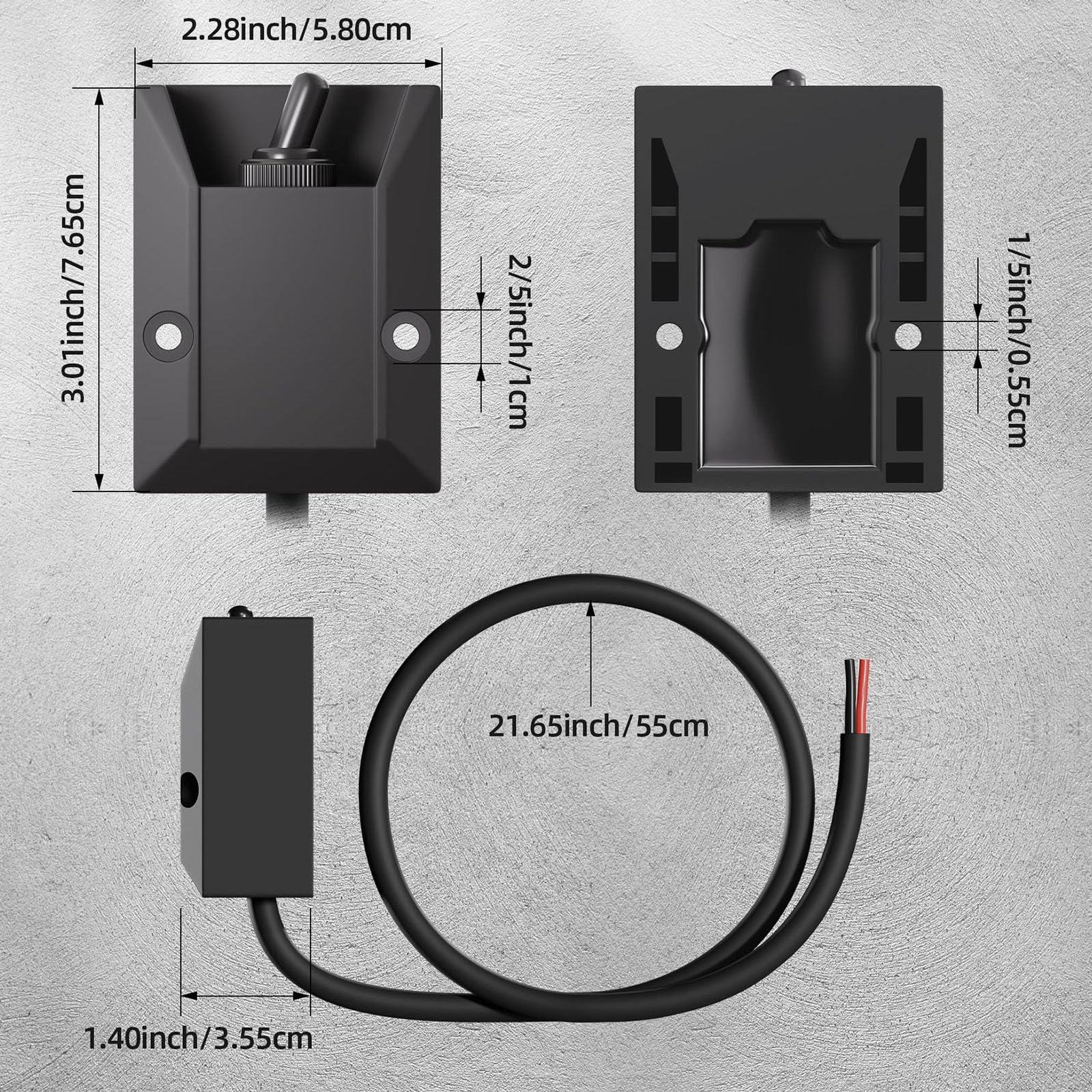 Interruptor de plástico 12 V-30-A Push Pull Switch 264346-10 de repuesto para una fácil instalación en coches, camiones y equipos marinos. Interruptor de barco