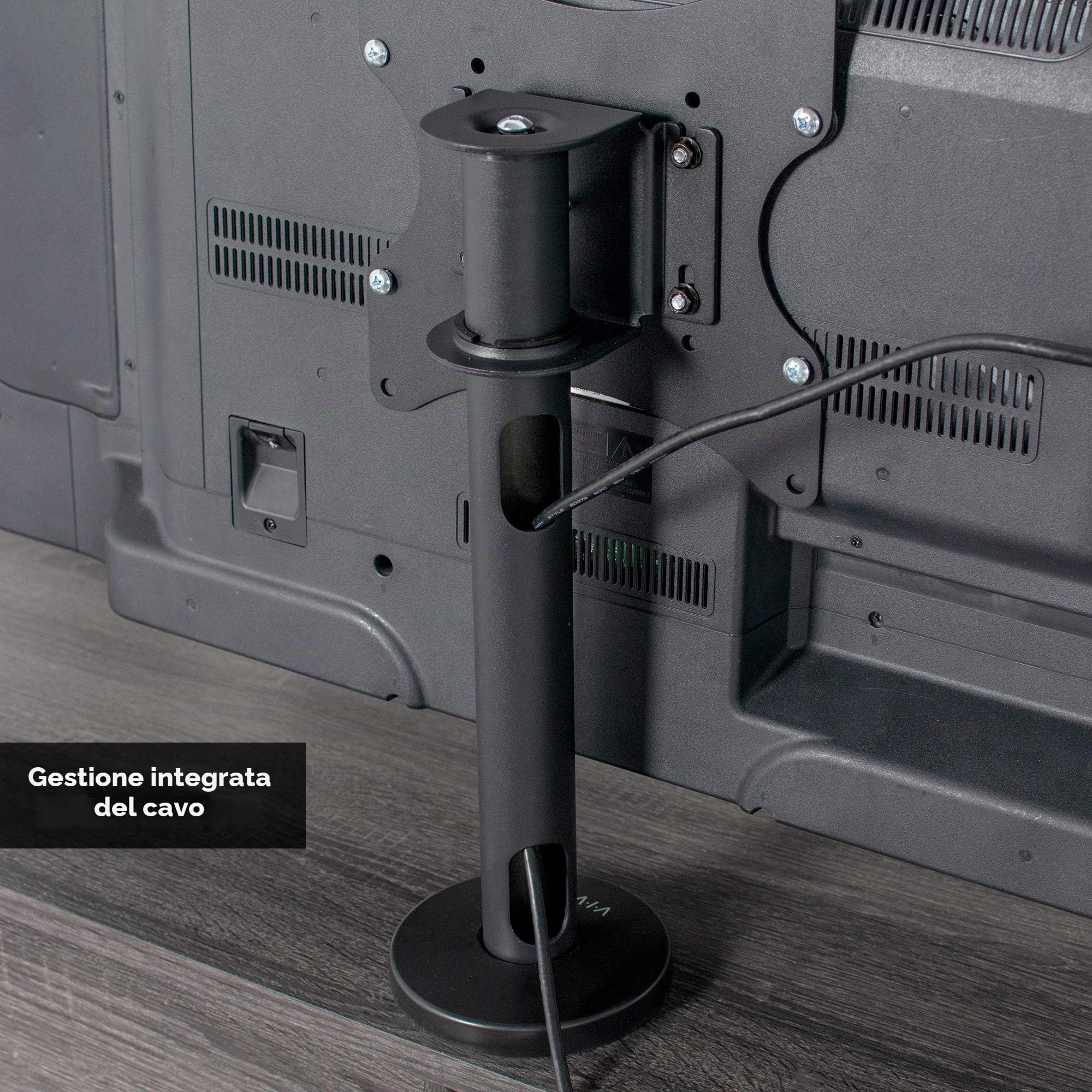 VIVO - Supporto girevole per TV da 23 a 43", supporto VESA da tavolo, robusto display TV STAND-TV00M2
