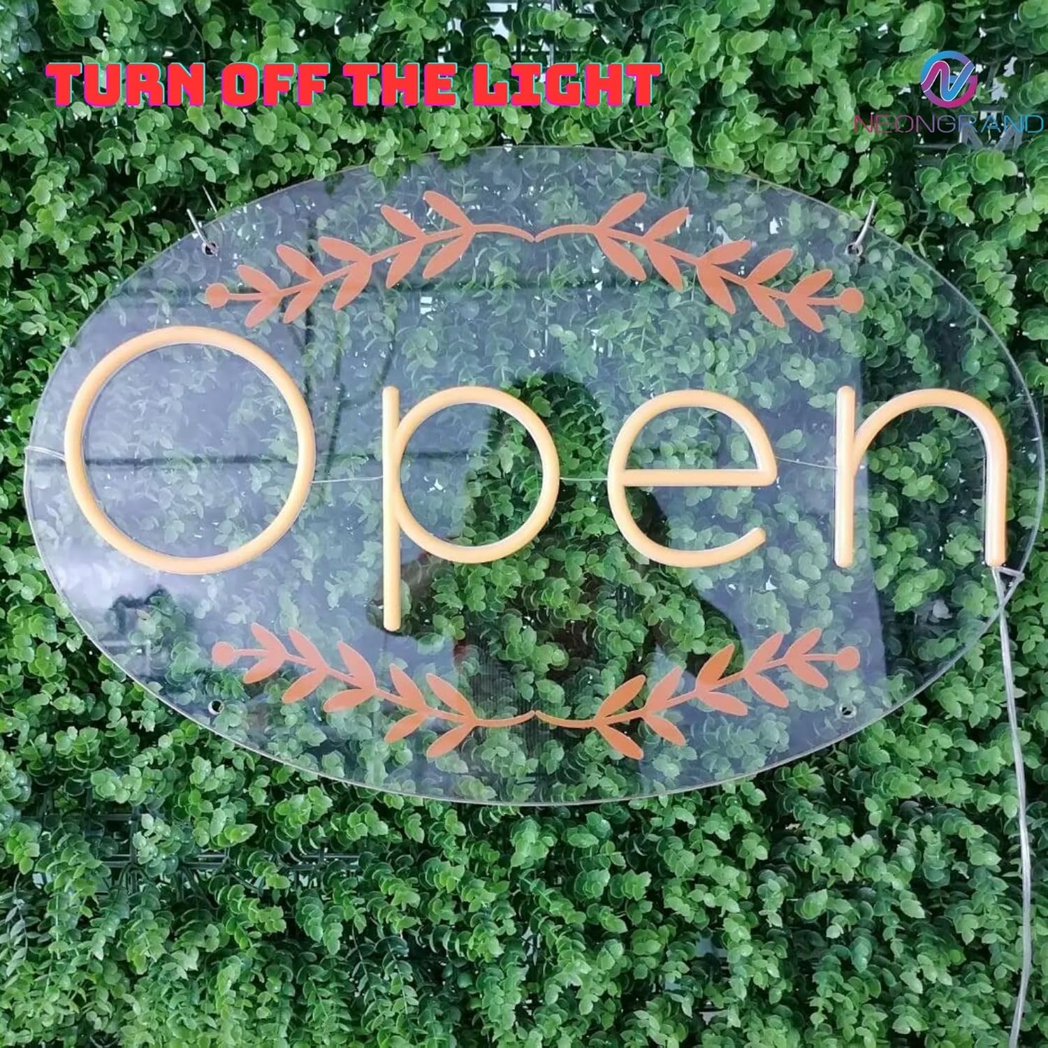LED Open Sign for business – Super Bright - Remote included - Large Size 24x15.5'' - Led Neon Light with Hanging Kit and Plug for Shop, Window, or Business Use vintage style - Orange Yellow - Image 3