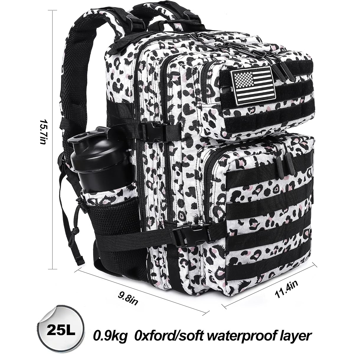 M-Tac 25L Tactical Backpack - Military Grade MOLLE Rucksack For Hiking, Camping & Survival