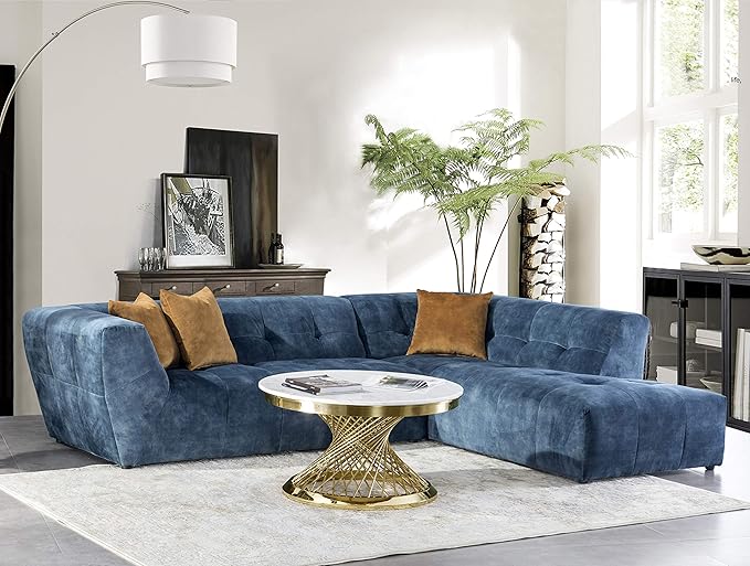 Acanva Luxury 113 ' W MidCentury Velvet Tufted Low Back