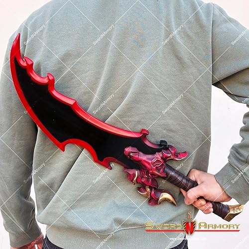 Miniatura 6 de 24 "Kasaka Knight Dagger Solo Foam Replica Anime Cosplay Prop Halloween Disfraz Rojo, Rojo -