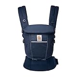 Ergobaby Mochila portabebé Adapt para recién nacidos desde el nacimiento, portabebé ergonómico de malla SoftFlex de 3 posiciones para transportar en el abdomen y en la espalda, Midnight Blue