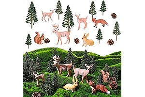 Forest Animal Figurines Toys Woodland Creatures Grassland Diorama Kit