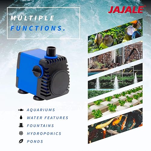 Miniatura 4 de Bomba de agua sumergible de 160 GPH ultra silenciosa para estanque, acuario, pecera, fuente, hidroponía, paquete de 3