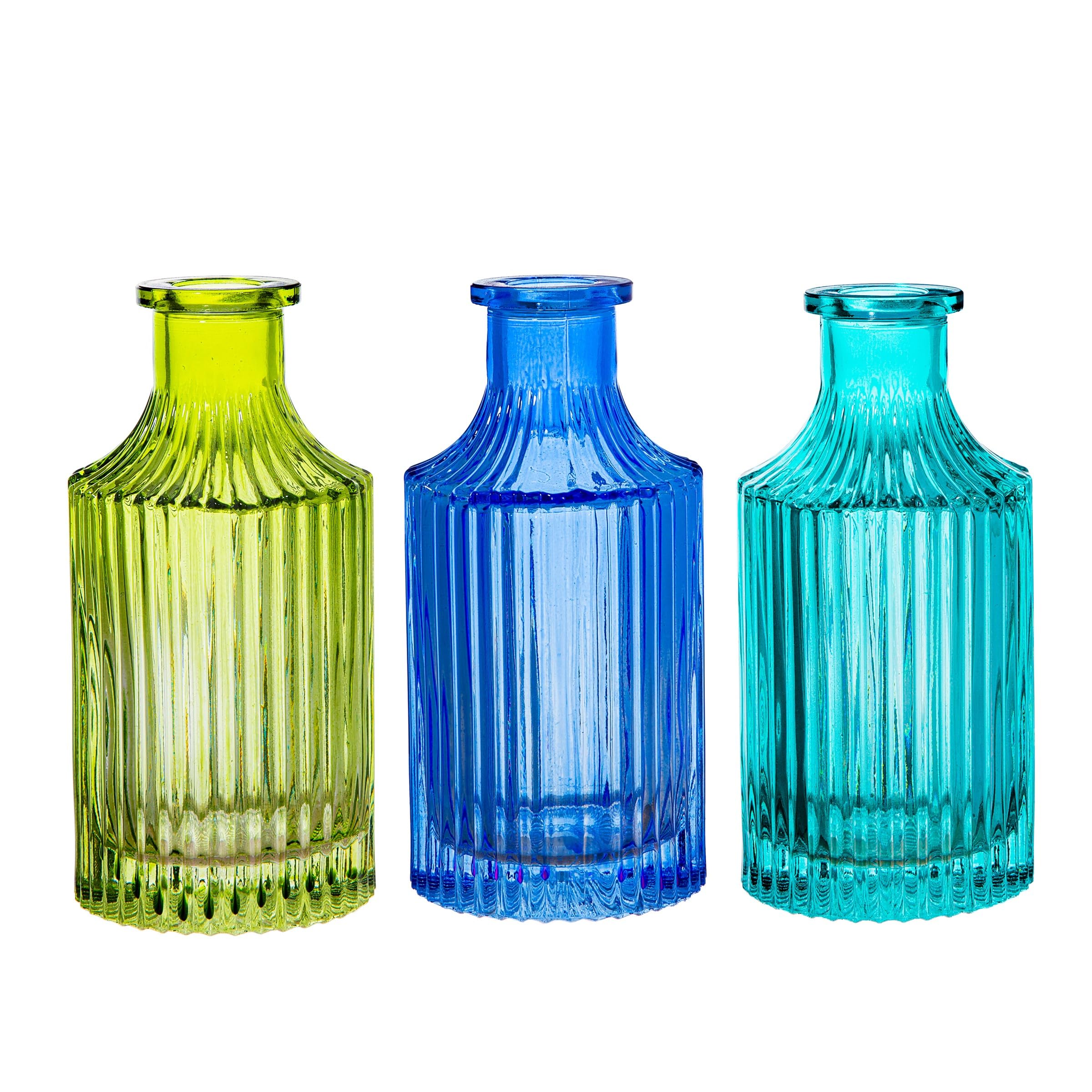 Sass & Belle Green Reeded Bottle Vase