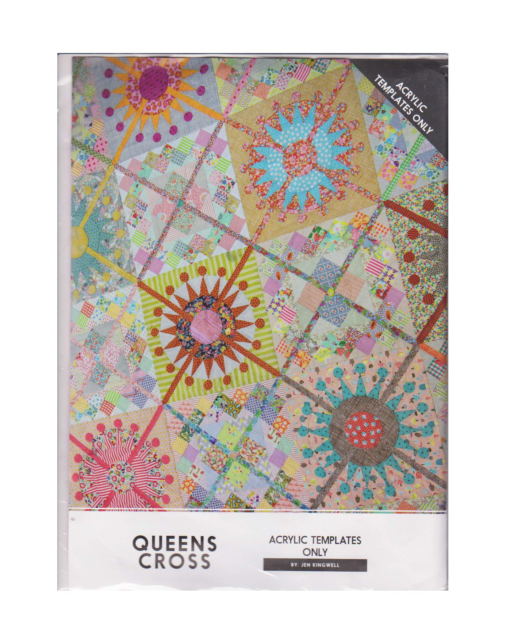 Jen Kingwell - Juego de plantillas de acrílico para The Queens Cross