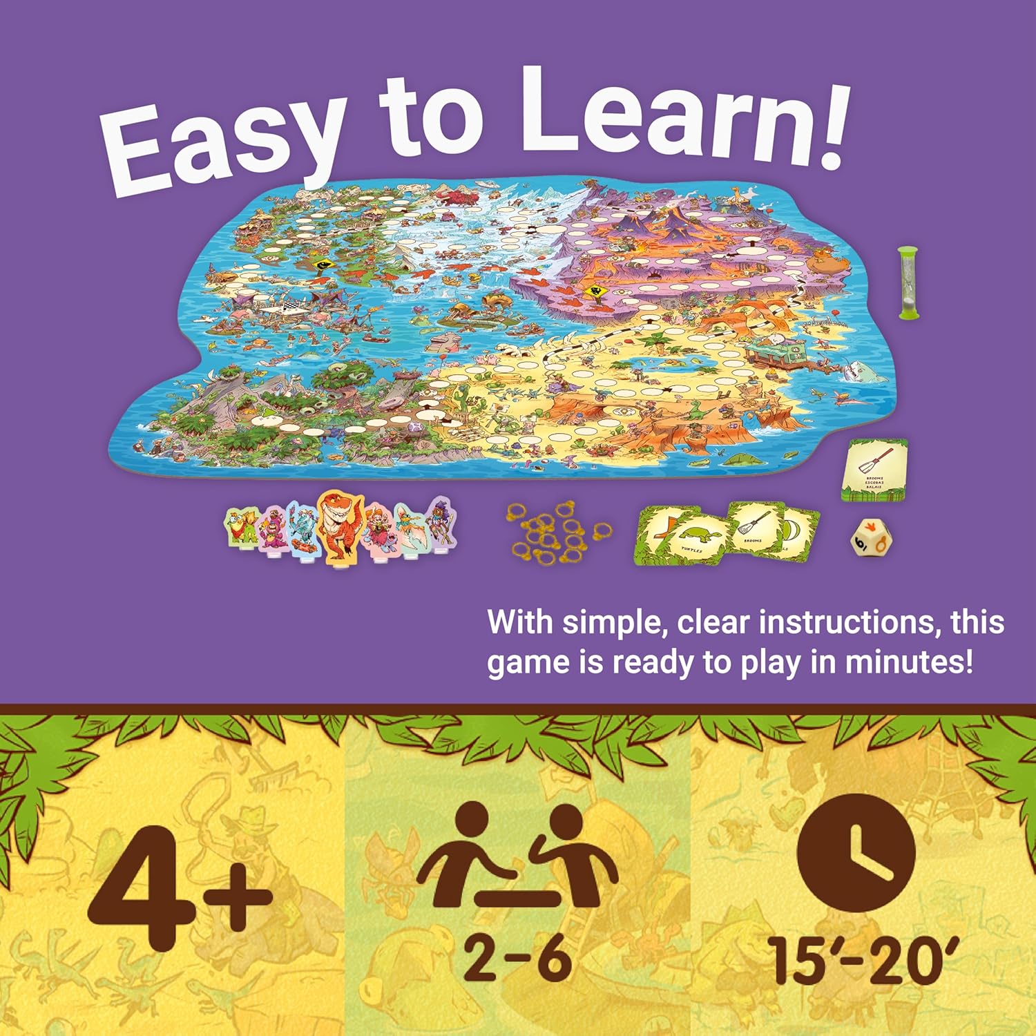 Ravensburger Dinosaur Island Eye Found It! Board Game - Educational Adventure for Kids and Families - Promotes Focus, Memory, and Teamwork - Fun Learning Game for Ages 4+